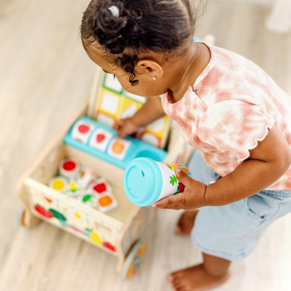 Wooden Shape Sorting Grocery Cart - Image 7