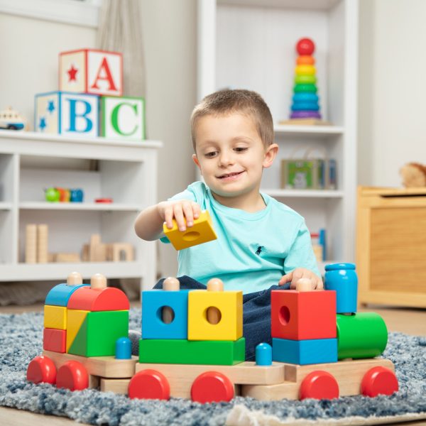 Jumbo Wooden Stacking Train – Classic - Image 5